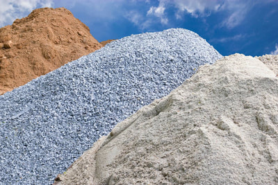 aggregates - compost 
topsoil, sand, gravel